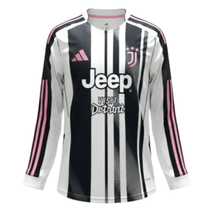 Juventus Long Sleeve Jersey Home Football Shirt 2025/26