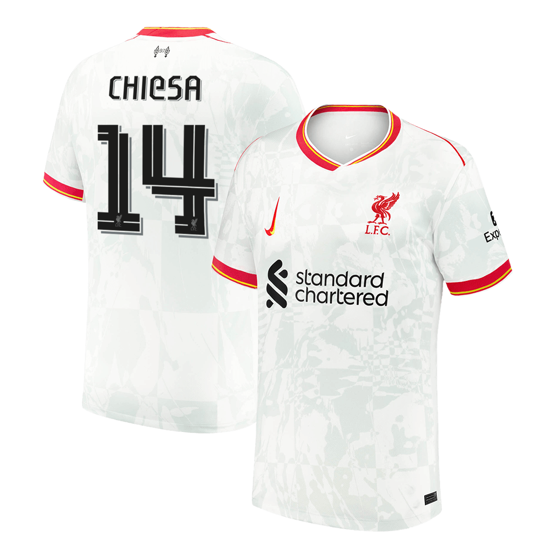 Liverpool CHIESA #14 Soccer Jersey Third Away Custom Shirt - UCL