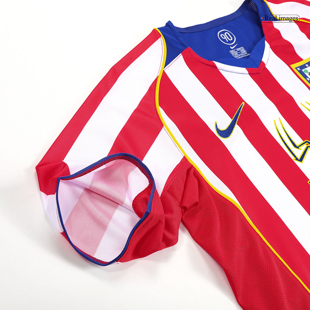 Atletico Madrid Retro Jersey Home Soccer Shirt 2004/05 - Image 5