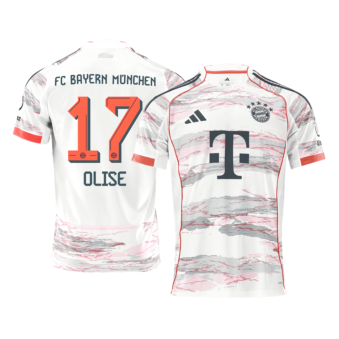 Bayern Munich OLISE #17 Soccer Jersey Away 2025/26 Custom Shirt