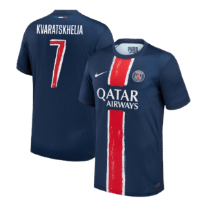 PSG KVARATSKHELIA #7 Soccer Jersey Home Custom Shirt - UCL