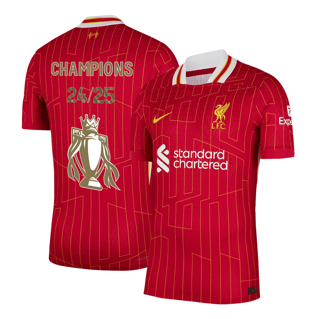 Liverpool Custom Player Version Home Soccer Jersey - CHAMPIONS 24/25
