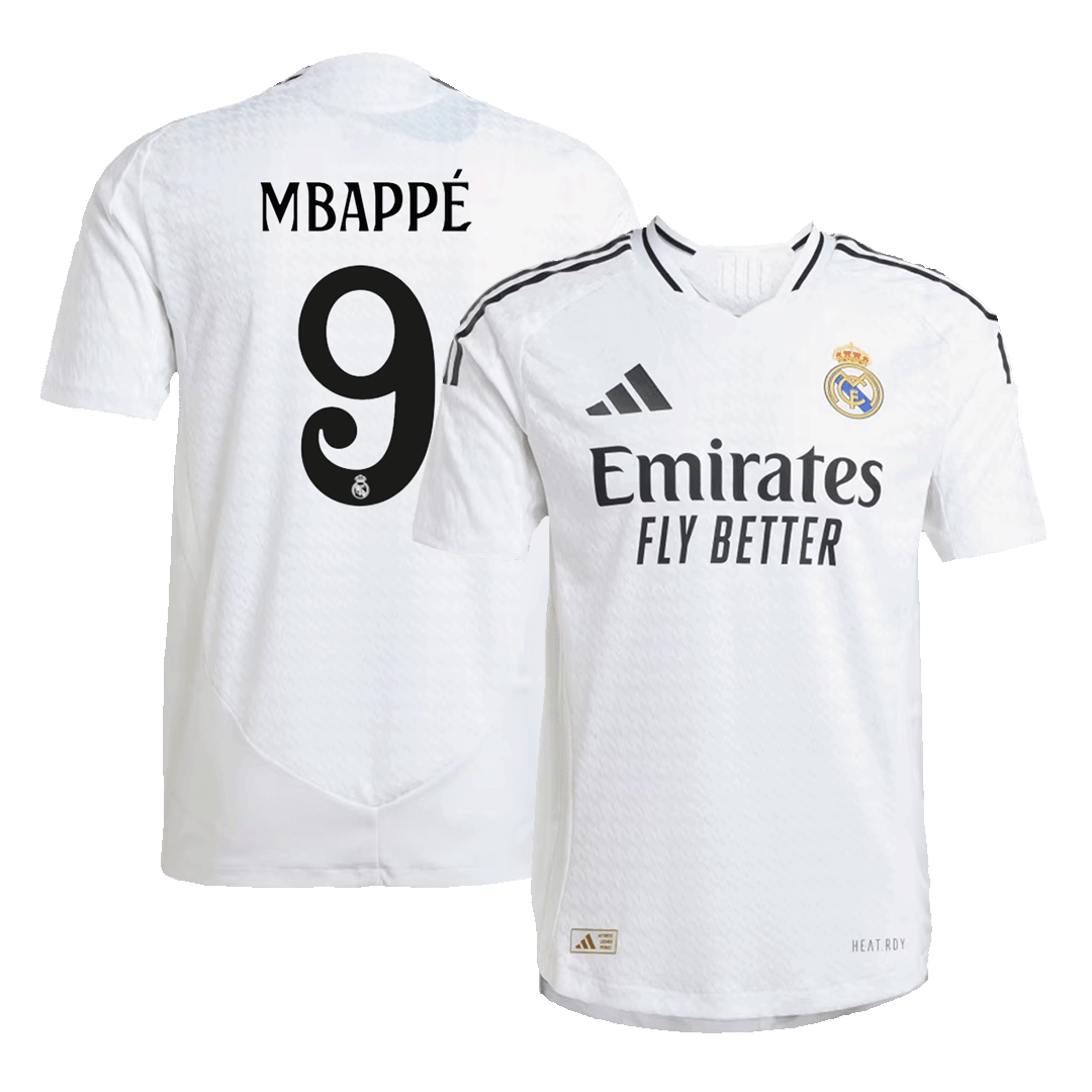 Real Madrid MBAPPÉ #9 Home Custom Player Version Soccer Jersey