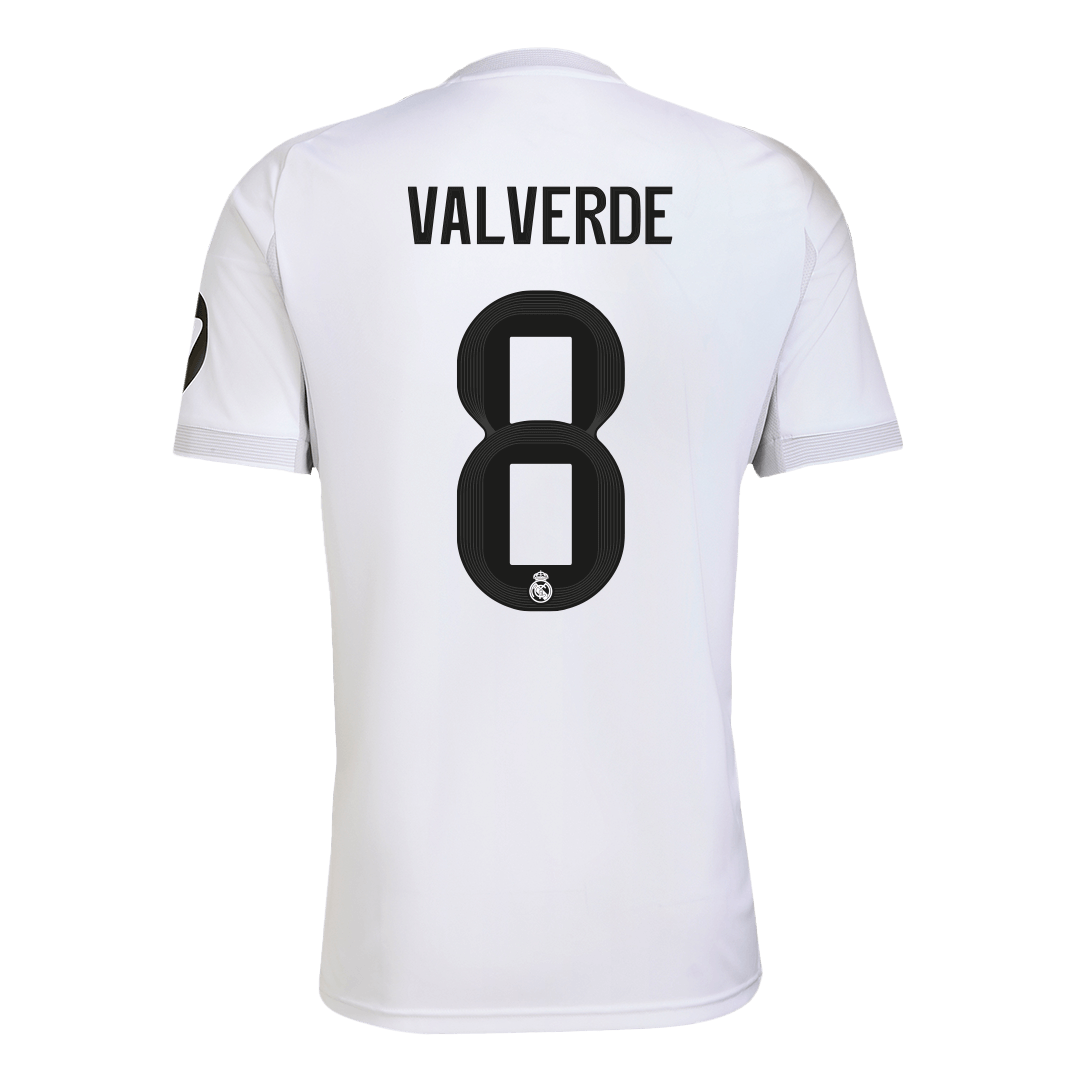 VALVERDE #8 Real Madrid Soccer Jersey Home Custom Shirt 2025/26 - Image 2