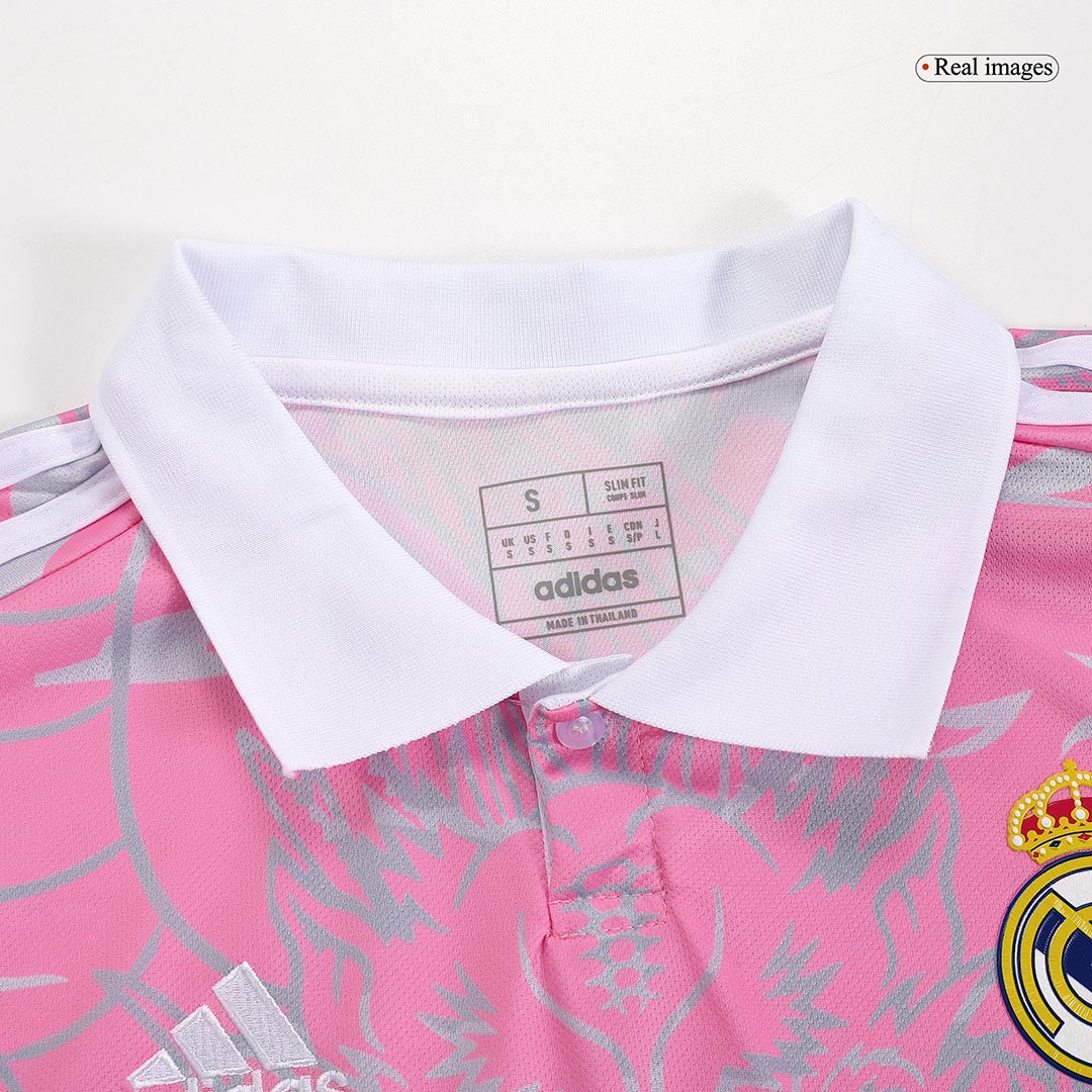 Real Madrid X Chinese Dragon Soccer Jersey 2023/24 Pink - Image 6
