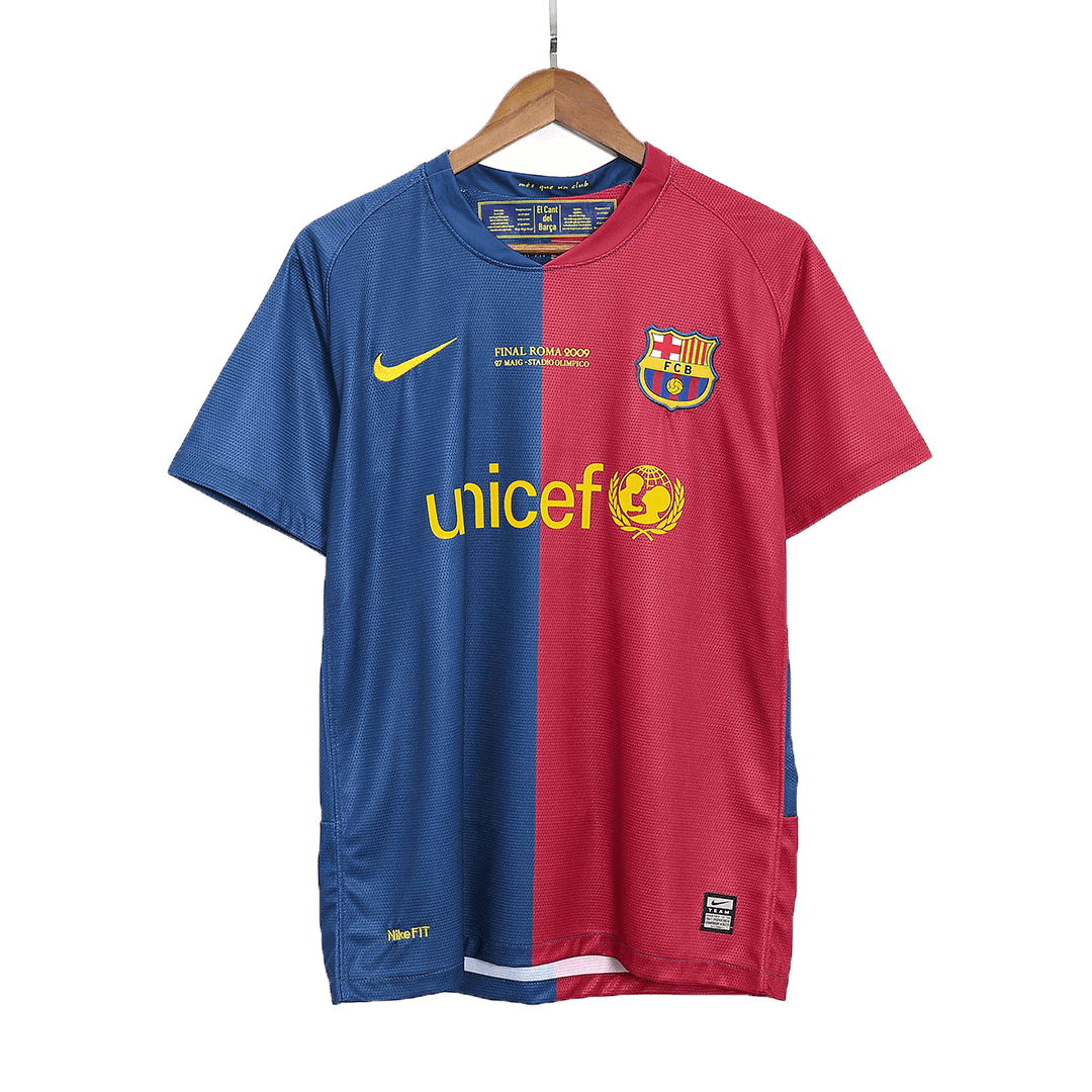 Barcelona Retro Jersey Home Soccer Shirt 2008/09 - UCL