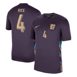 RICE #4 England Soccer Jersey Away Custom Shirt