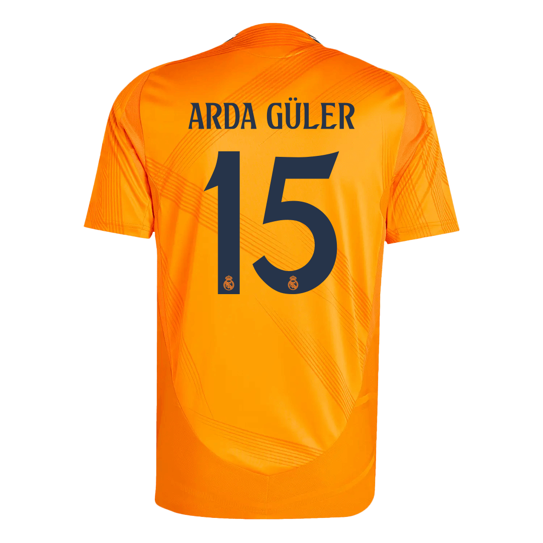 Real Madrid ARDA GÜLER #15 Away Custom Player Version Soccer Jersey - Image 3