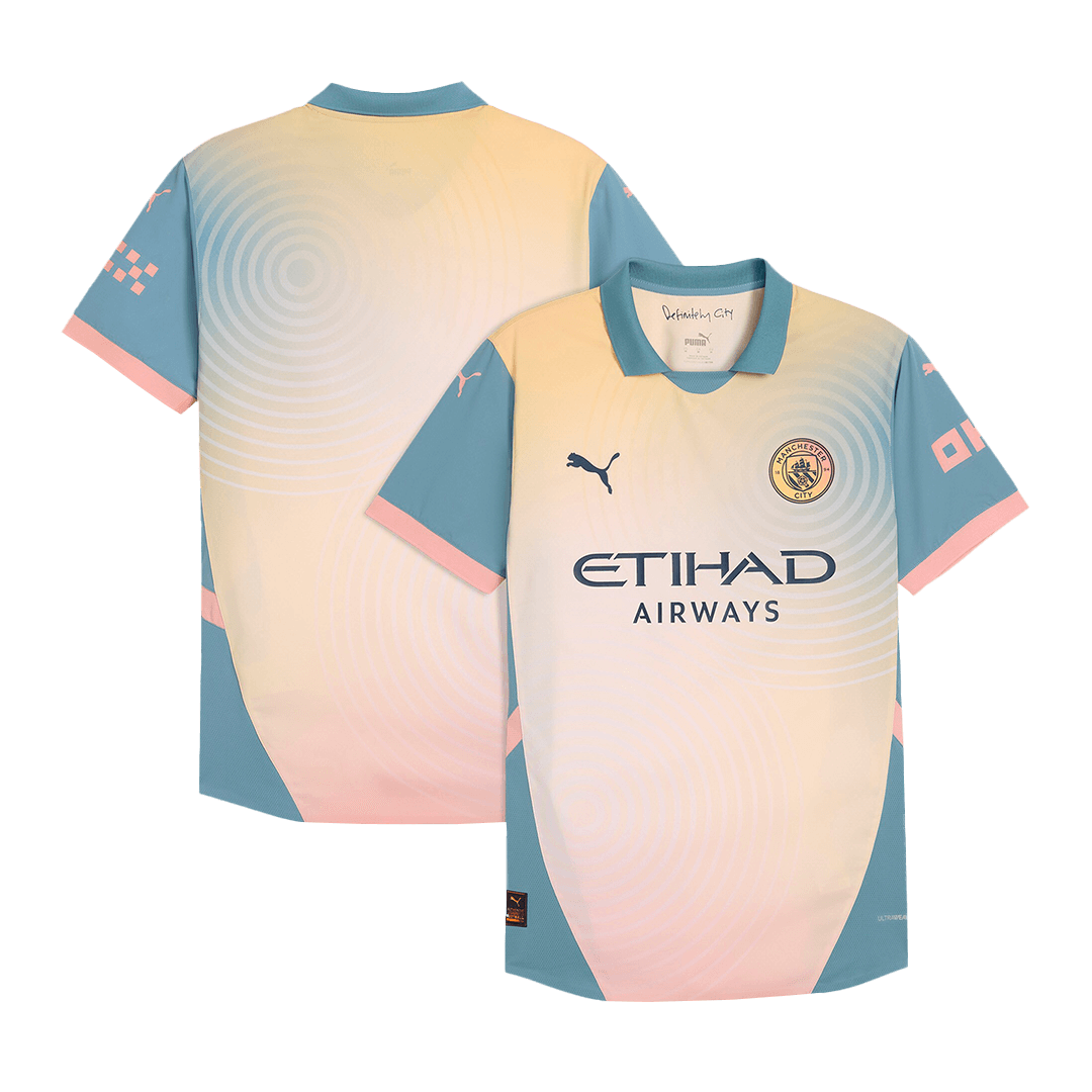 Authentic 'Definitely City' Soccer Jersey Manchester City Fourth Away Shirt - UCL - Image 3