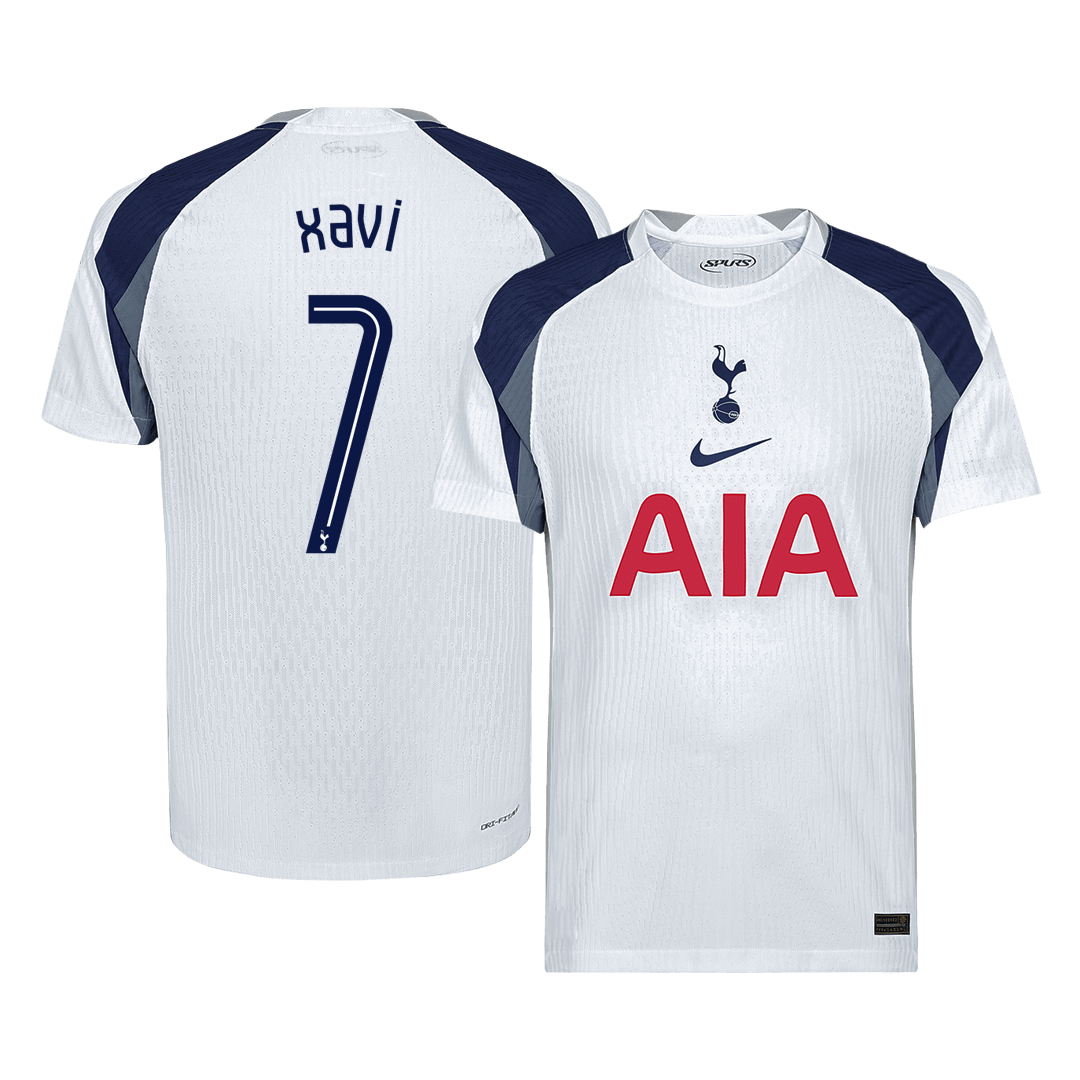 Tottenham Hotspur XAVI #7 Home Custom Player Version Soccer Jersey 2025/26 - UCL