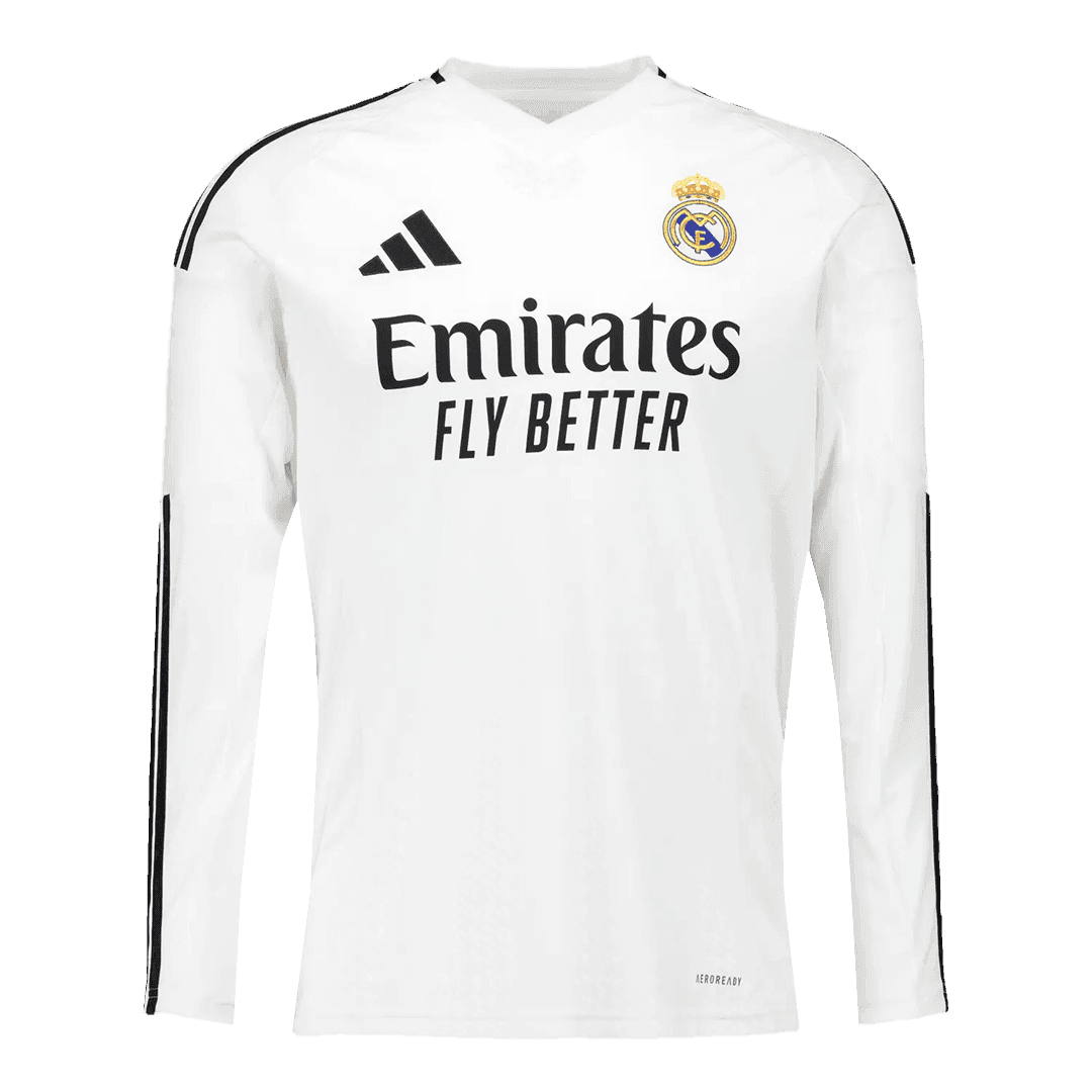 Real Madrid Long Sleeve Jersey Home Football Shirt