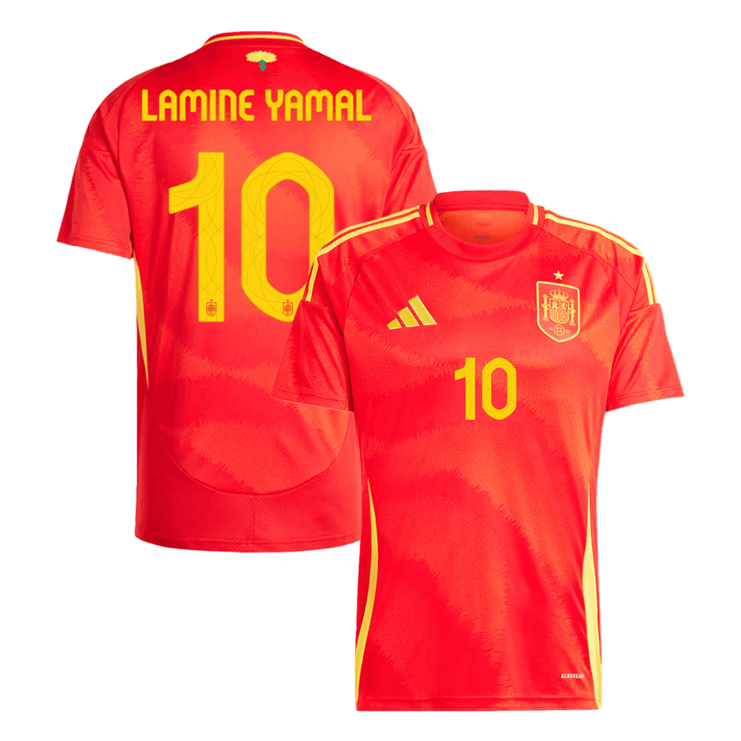 Spain Jersey Custom LAMINE YAMAL #10 Soccer Jersey Home