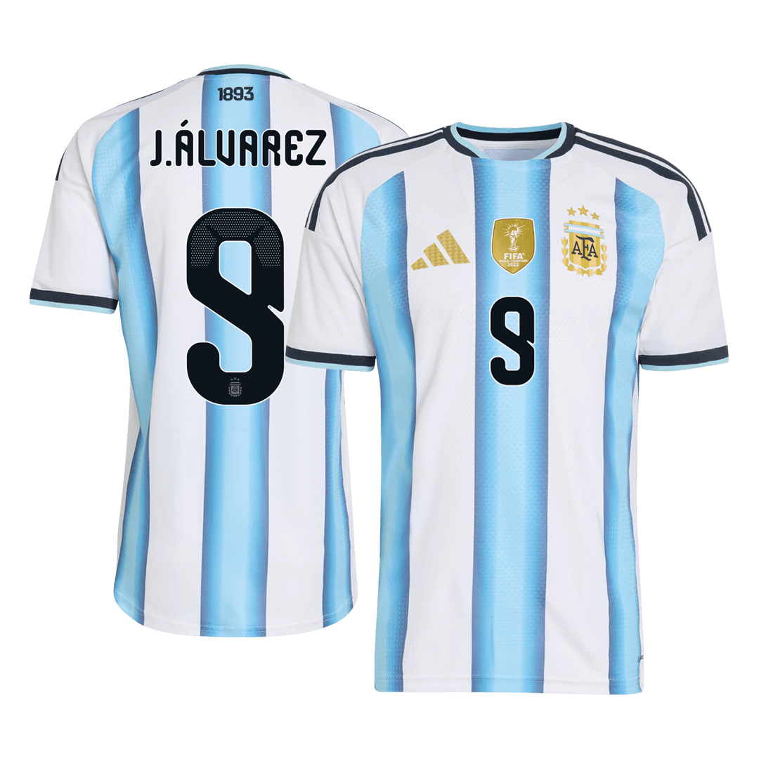 Argentina J.ÁLVAREZ #9 Home Player Version Soccer Jersey World Cup 2026
