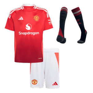 Kids Manchester United Custom Home Full Soccer Kits2024/25