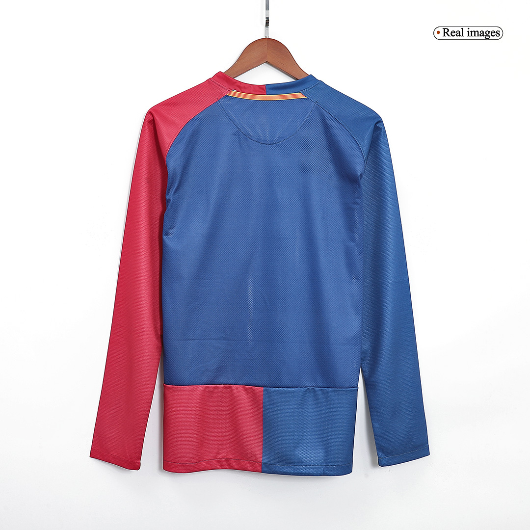 Barcelona Retro Jersey Home Long Sleeve Soccer Shirt 2008/09 - UCL - Image 2
