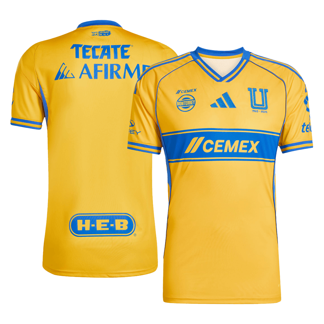 Tigres UANL Soccer Jersey Home Shirt 2025/26 - Image 3