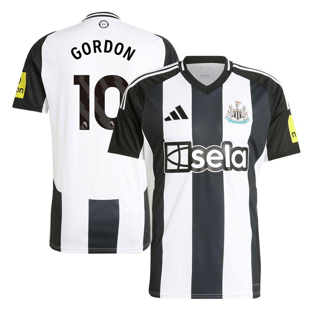 Newcastle United Jersey Custom GORDON #10 Soccer Jersey Home