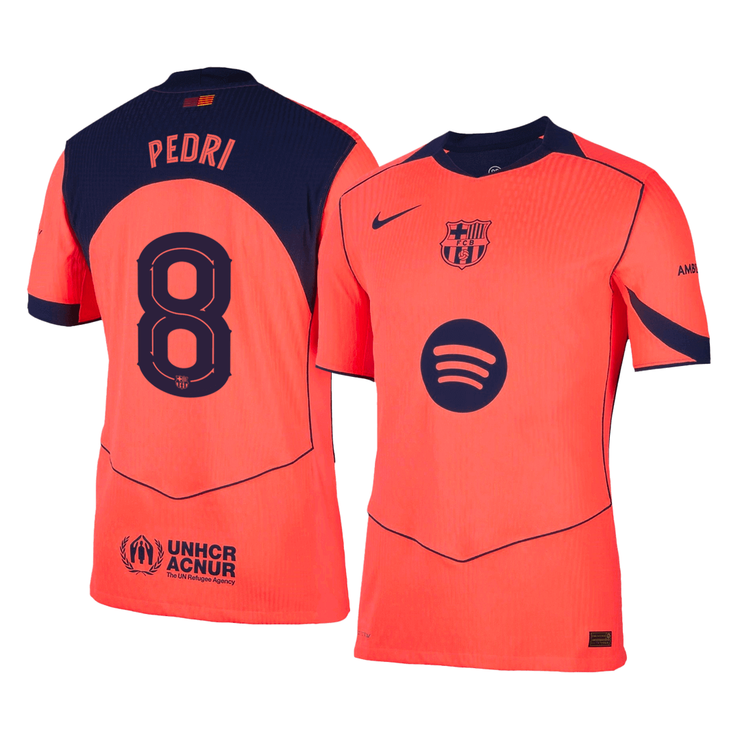 Barcelona PEDRI #8 Third Away Custom Player Version Soccer Jersey 2025/26 - UCL