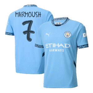 Manchester City Jersey Custom MARMOUSH #7 Soccer Jersey Home - UCL