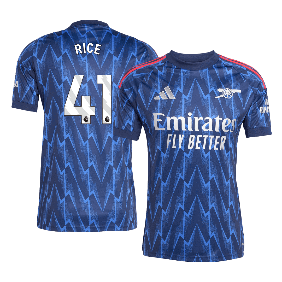 RICE #41 Arsenal Soccer Jersey Away Custom Shirt 2025/26