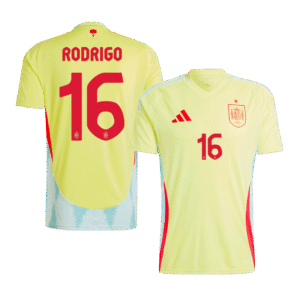 RODRIGO #16 Spain Soccer Jersey Away Custom Shirt