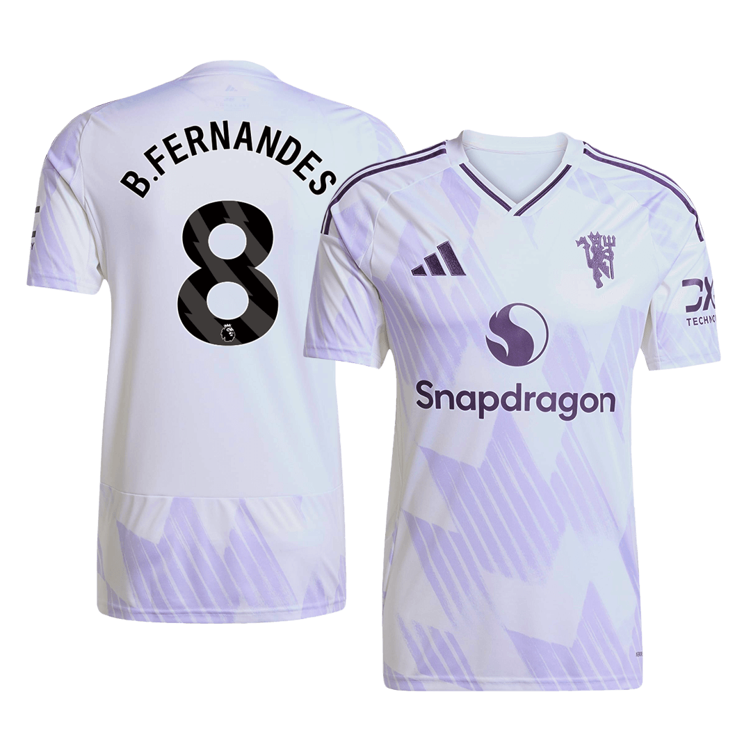 B.FERNANDES #8 Manchester United Soccer Jersey Away Custom Shirt 2025/26