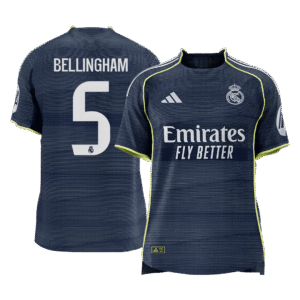 Real Madrid BELLINGHAM #5 Away Custom Player Version Soccer Jersey 2025/26