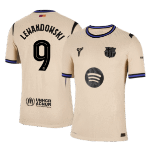 Barcelona LEWANDOWSKI #9 Away Custom Player Version Soccer Jersey 2025/26 - UCL