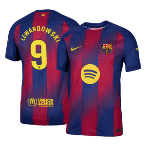 Barcelona LEWANDOWSKI #9 Home Custom Player Version Soccer Jersey 2025/26