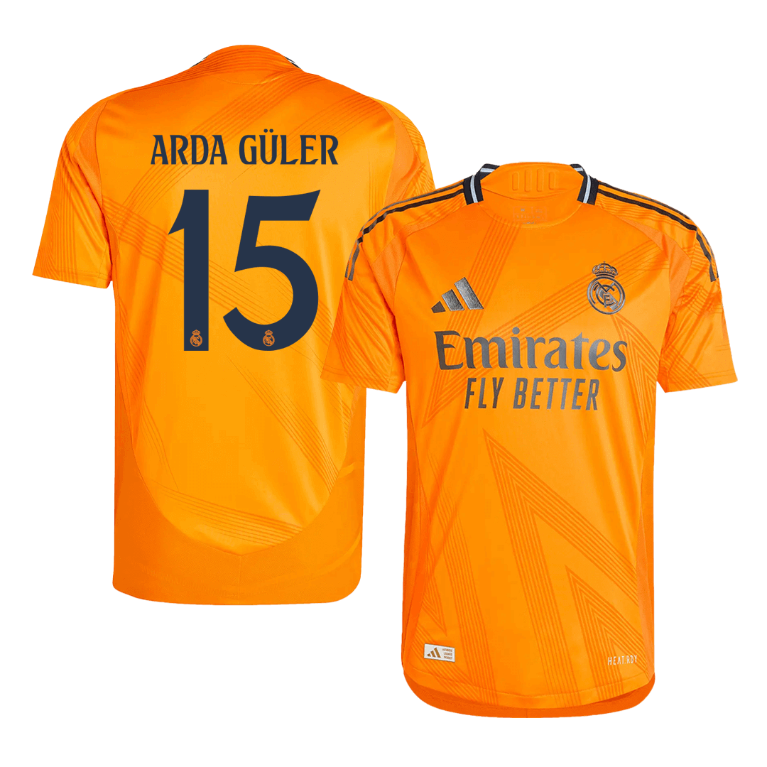 Real Madrid ARDA GÜLER #15 Away Custom Player Version Soccer Jersey