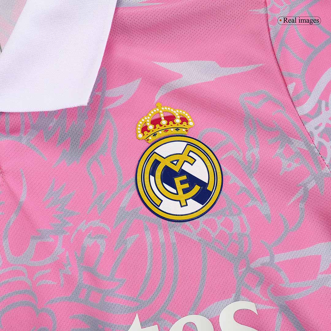Real Madrid X Chinese Dragon Soccer Jersey 2023/24 Pink - Image 7