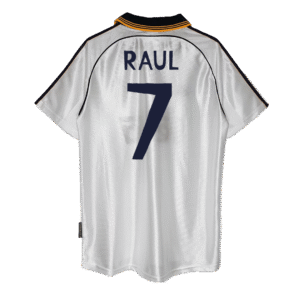 RAUL #7 Real Madrid Retro Jersey Home Soccer Shirt 99/00