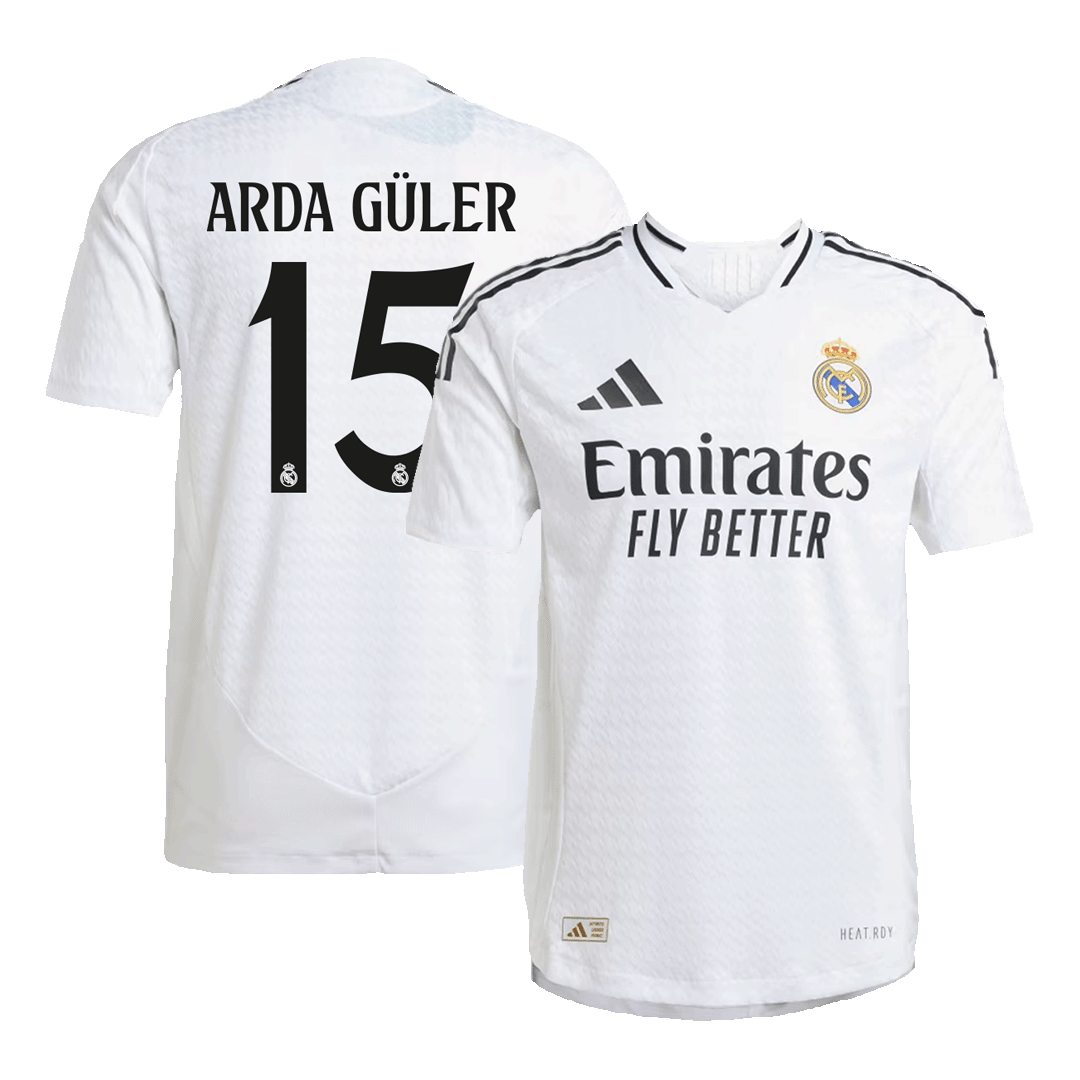 Real Madrid ARDA GÜLER #15 Home Custom Player Version Soccer Jersey