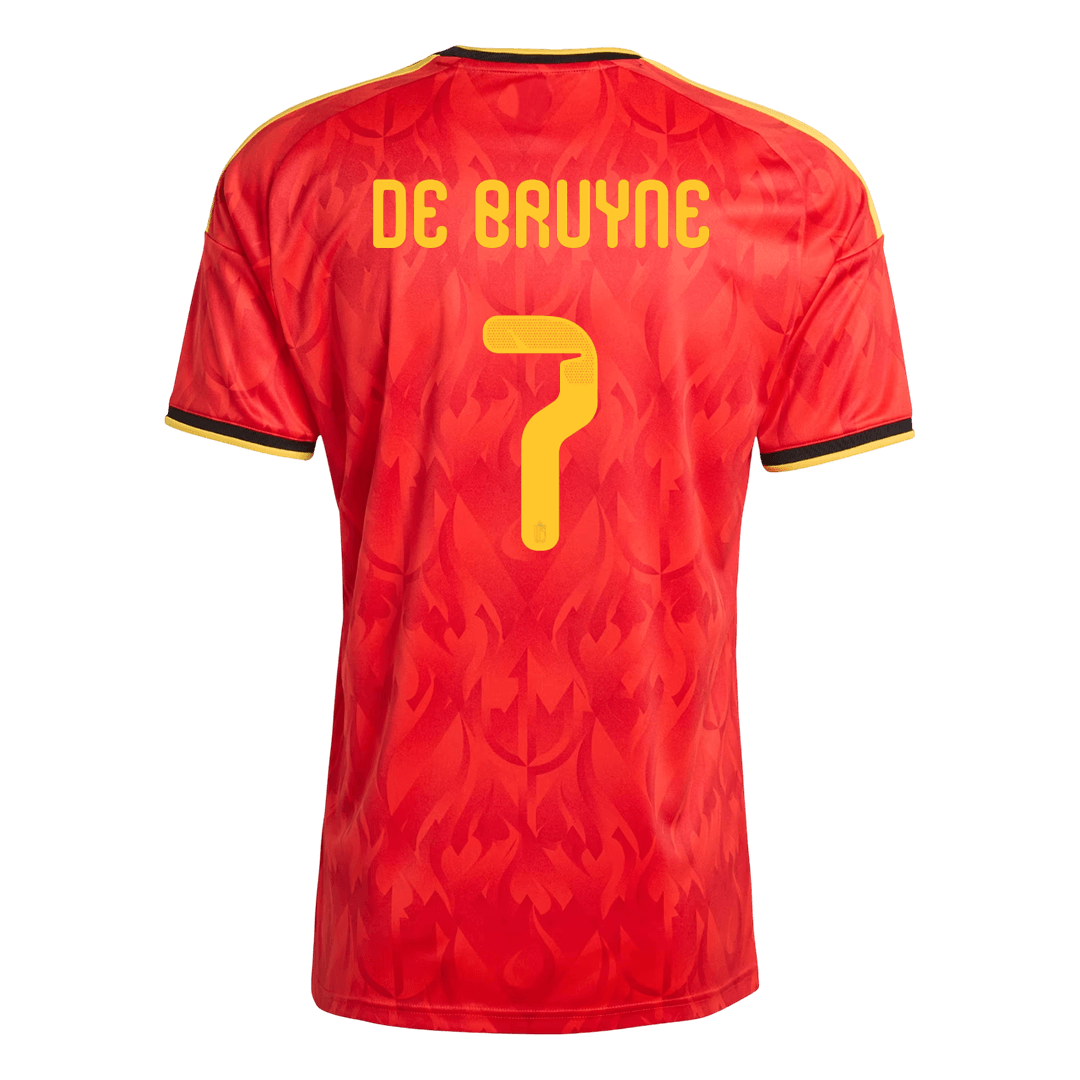 DE BRUYNE #7 Belgium Soccer Jersey Home Custom Shirt World Cup 2026 - Image 3