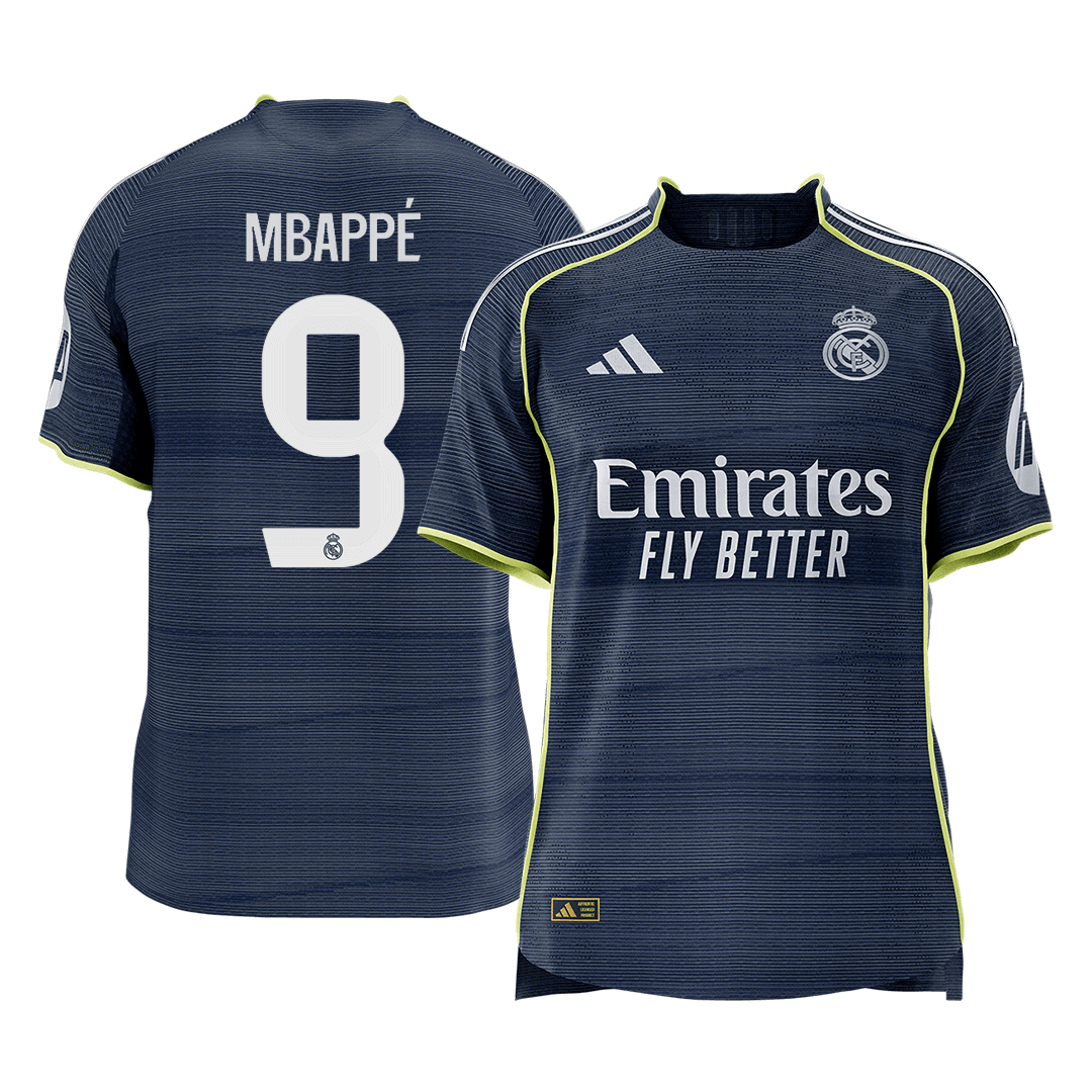 Real Madrid MBAPPÉ #9 Away Custom Player Version Soccer Jersey 2025/26