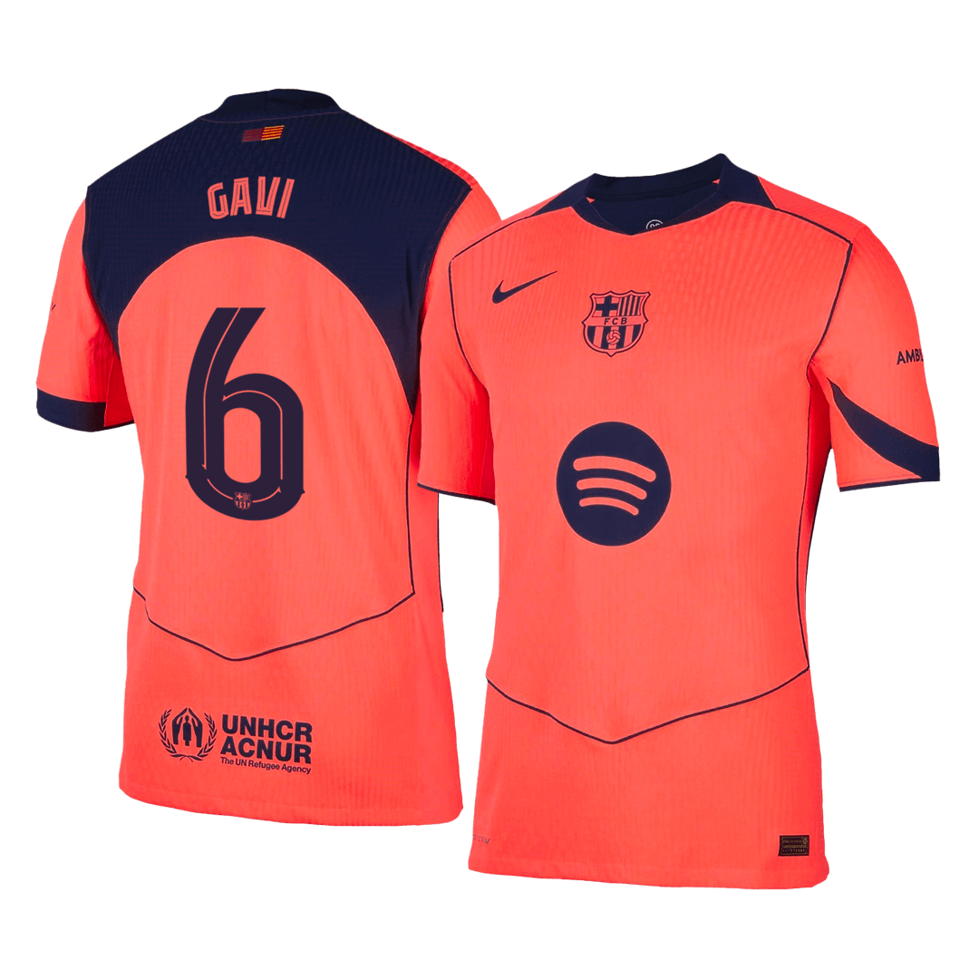 Barcelona GAVI #6 Third Away Custom Player Version Soccer Jersey 2025/26 - UCL