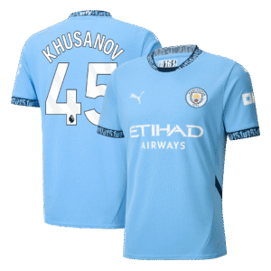 Manchester City Jersey Custom KHUSANOV #45 Soccer Jersey Home