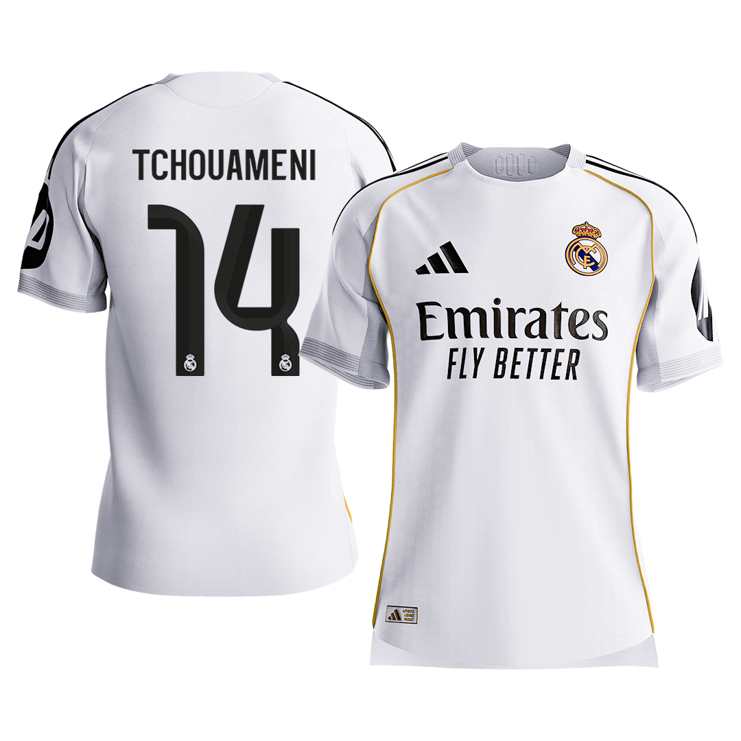 Real Madrid TCHOUAMENI #14 Home Custom Player Version Soccer Jersey 2025/26