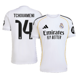 Real Madrid Jersey Custom TCHOUAMENI #14 Soccer Jersey Home 2025/26