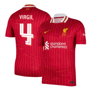 VIRGIL #4 Liverpool Soccer Jersey Home Custom Shirt - UCL