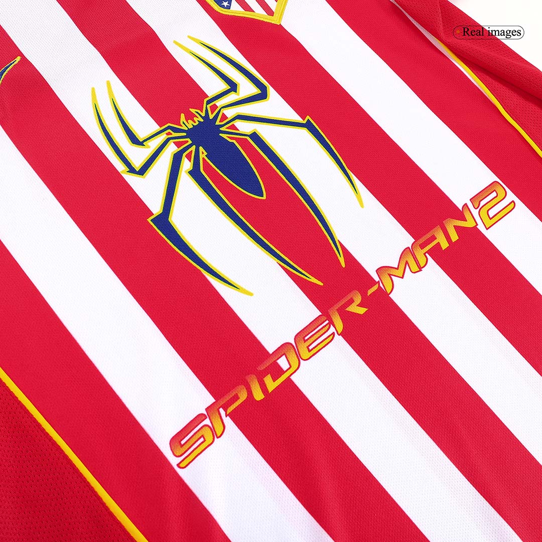 Atletico Madrid Retro Jersey Home Soccer Shirt 2004/05 - Image 9