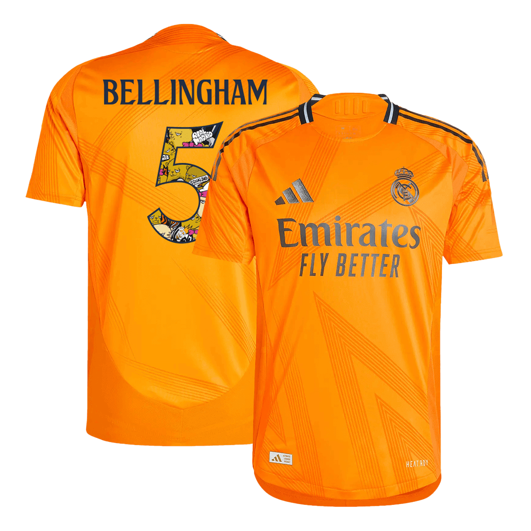 Real Madrid BELLINGHAM #5 Away Custom Player Version Soccer Jersey - Bear Champ Font
