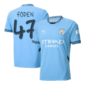 FODEN #47 Manchester City Soccer Jersey Home Custom Shirt-UCL