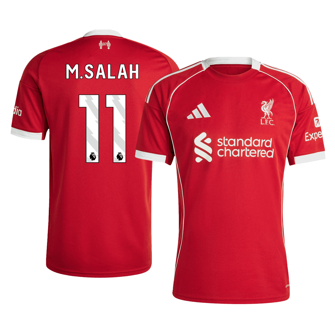 Liverpool M.SALAH #11 Soccer Jersey Home 2025/26 Custom Shirt