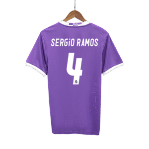 SERGIO RAMOS #4 Real Madrid Retro Jersey Away Soccer Shirt 2016/17