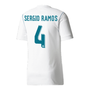SERGIO RAMOS #4 Real Madrid Retro Jersey Home Soccer Shirt 2017/18