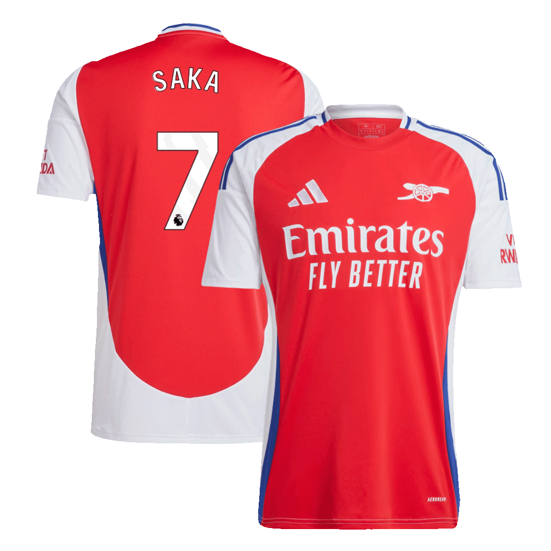 SAKA #7 Arsenal Soccer Jersey Home Custom Shirt