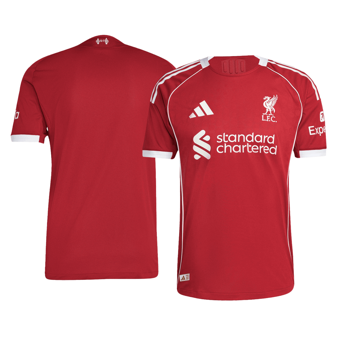 Liverpool Custom Player Version Home Soccer Jersey 2025/26 - Image 3