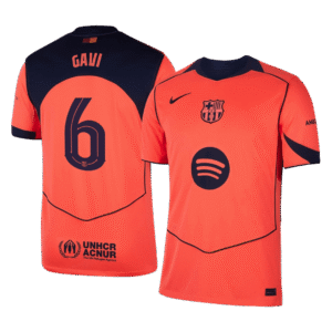 GAVI #6 Barcelona Soccer Jersey Third Away Custom Shirt 2025/26 - UCL