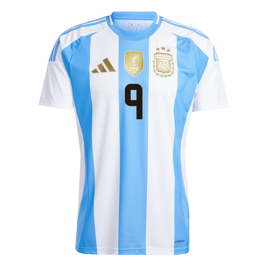 Argentina Jersey Custom J.ALVAREZ #9 Soccer Jersey Home - Image 2
